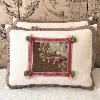 Pair Aubusson Cushions