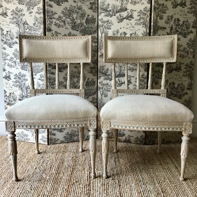 Pair of Gustavian Side Chairs