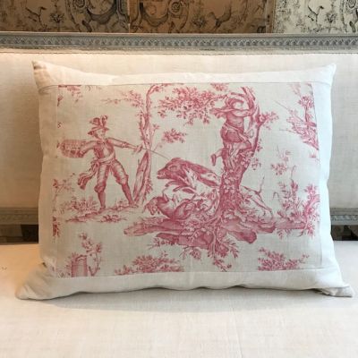 Large Toile Cushion