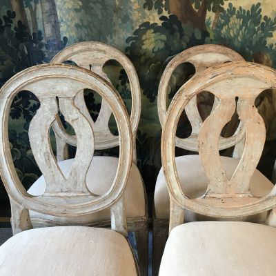 Set of Six 18th century Swedish Chairs