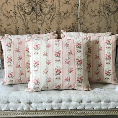Pair French Floral Cushions
