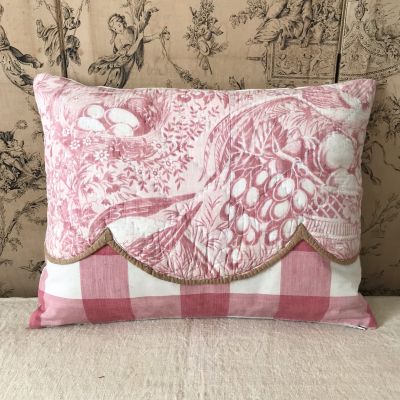 Quilted Toile Cushion