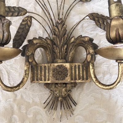 Gilt Wood Wall Sconce